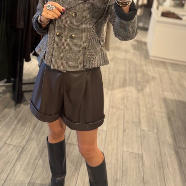 Pantaloncino ecopelle