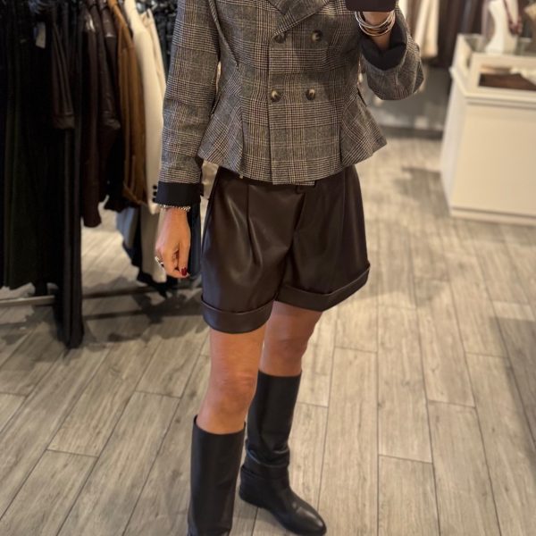 Pantaloncino ecopelle