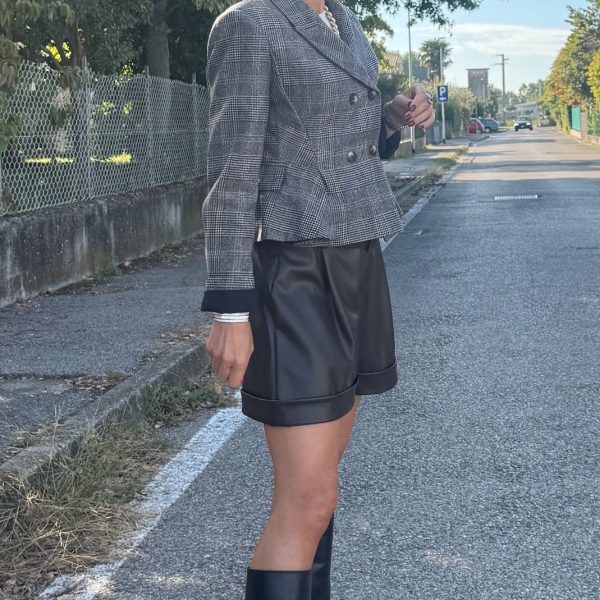 Pantaloncino ecopelle