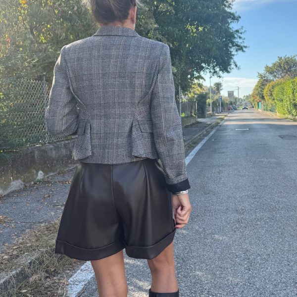 Pantaloncino ecopelle