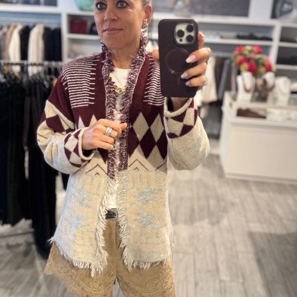 Cardigan stampa norvegese